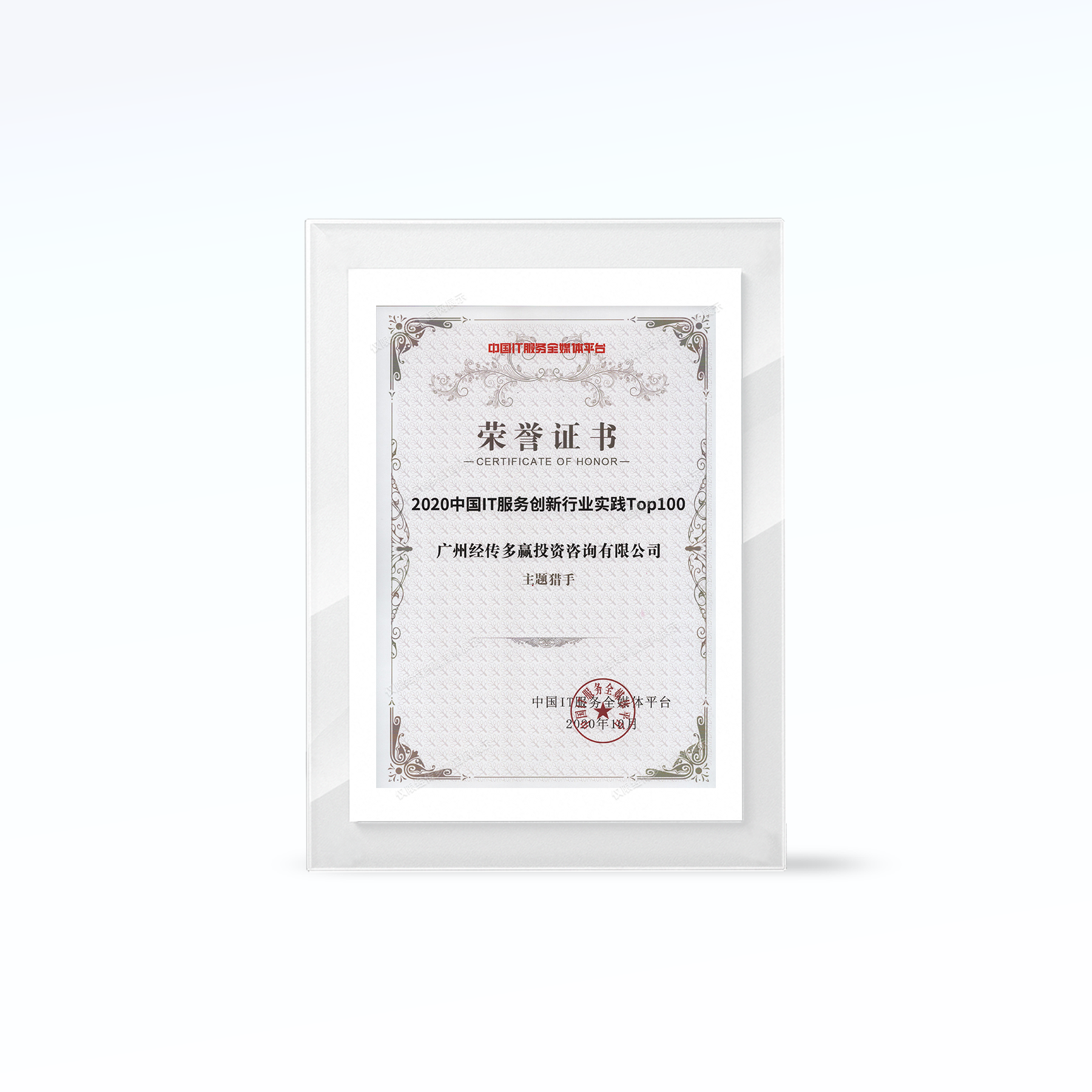 2020年中国IT创新行业TOP100